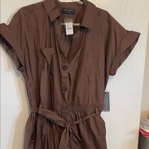 Lane Bryant Brown Wide Leg Jumpsuit